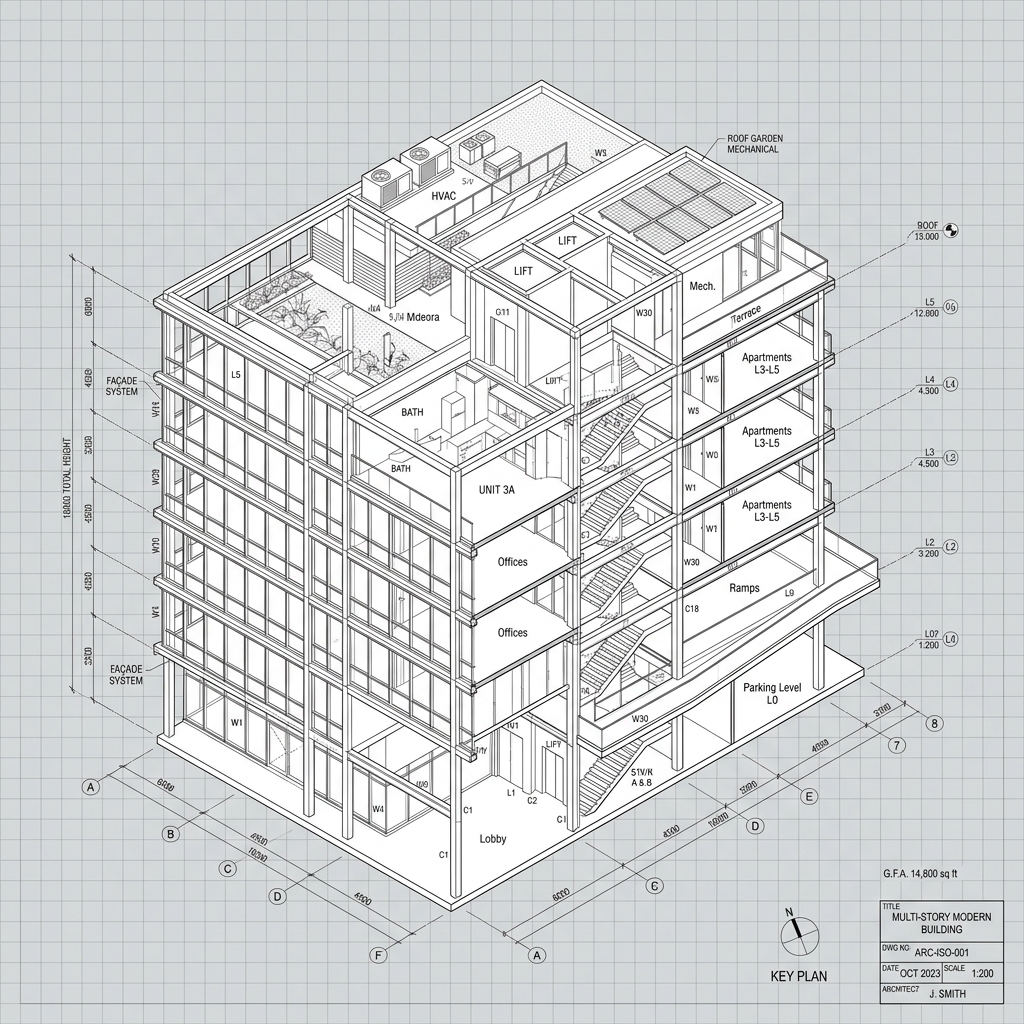 Architectural blueprint drawing